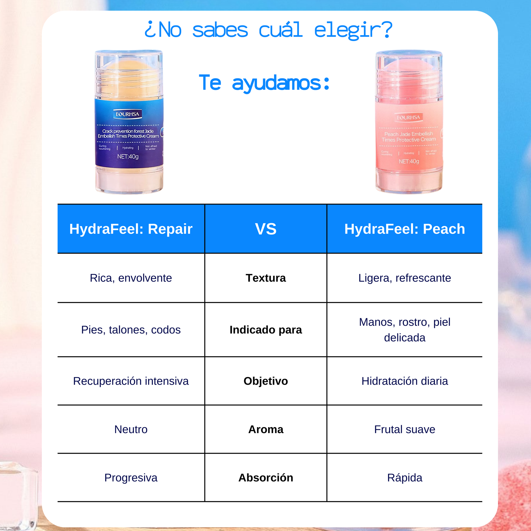 HydraFeel – Duo Hidratante en Stick para Reparar y Refrescar tu Piel