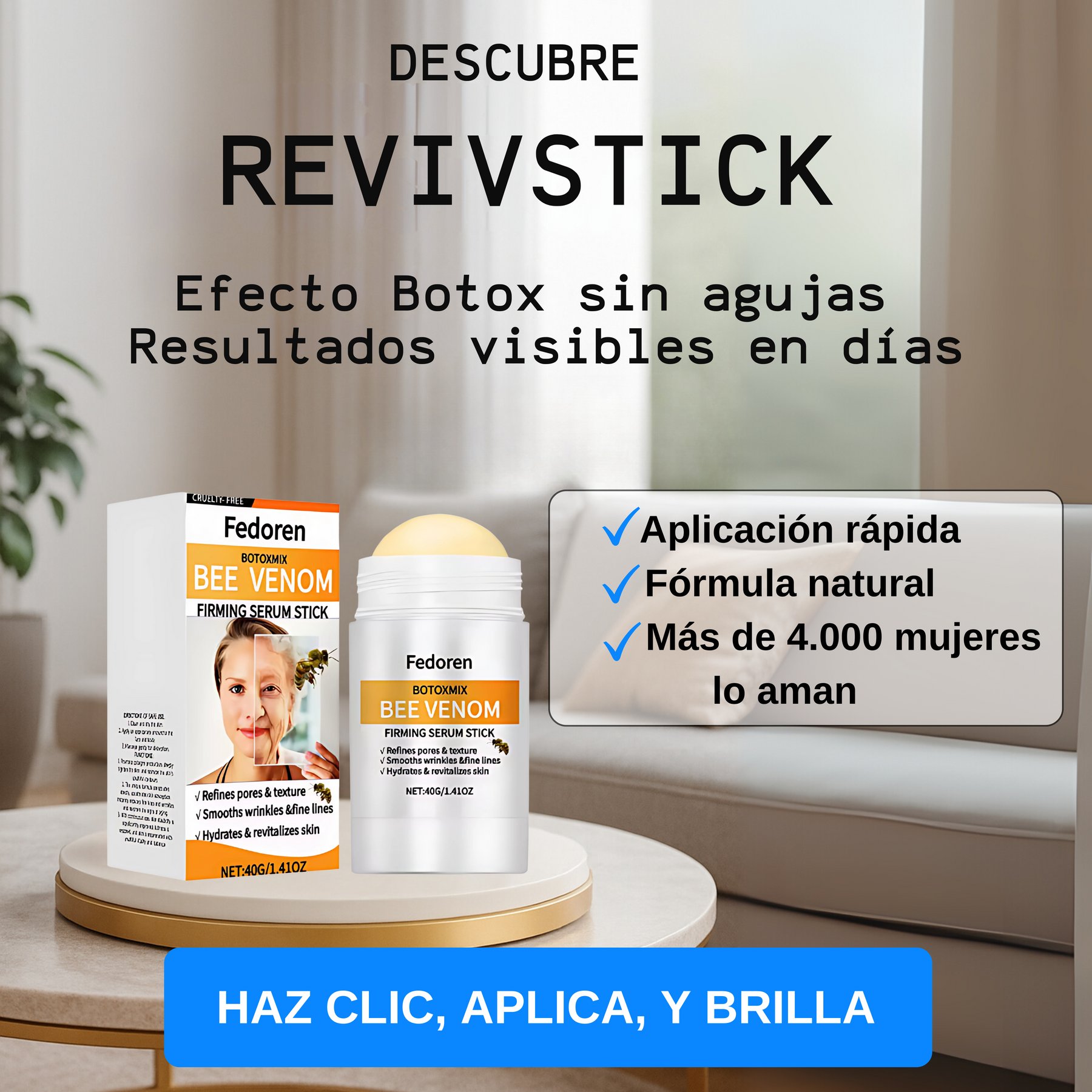 RevivStick - Sérum Antiarrugas en Stick con Efecto Botox Natural