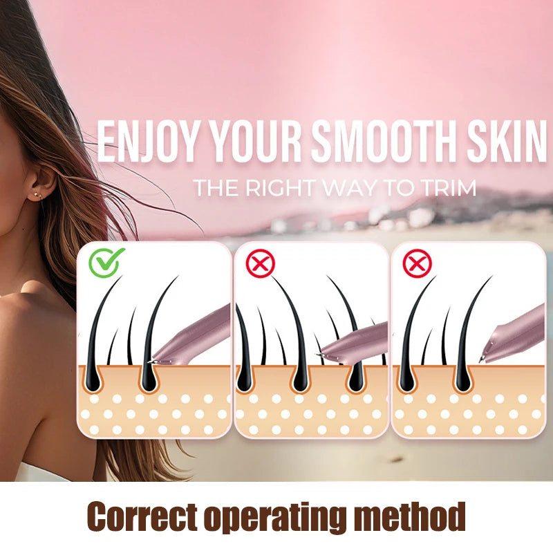 Women's specialized body hair shaving 2-in-1 electric shaver, dual head design, private, armpit hair, leg hair removal device