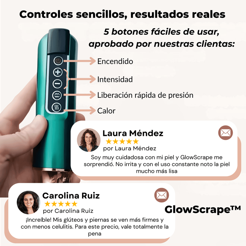 GlowScrape™ – Masajeador 3 en 1 Anticelulitis y Alivio Corporal
