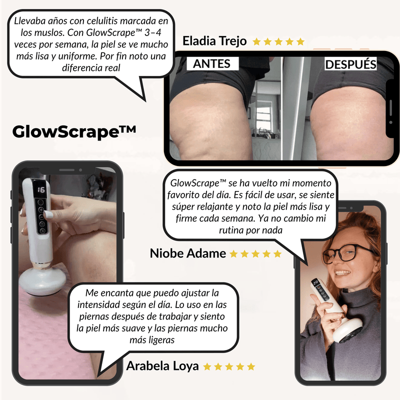 GlowScrape™ – Masajeador 3 en 1 Anticelulitis y Alivio Corporal